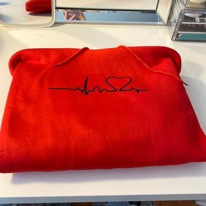 heart line hoodie, size: large